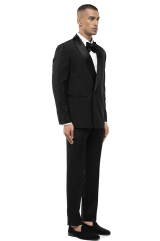 Black classic shawl lapel double breasted tuxedo set
