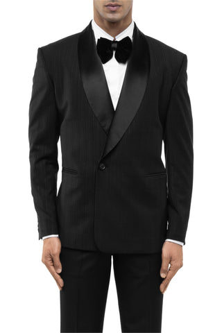 Black classic shawl lapel double breasted tuxedo set