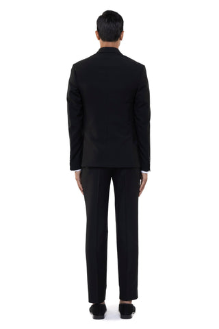 Black classic peak lapel single breasted tuxedo set