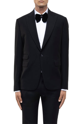 Black classic peak lapel single breasted tuxedo set