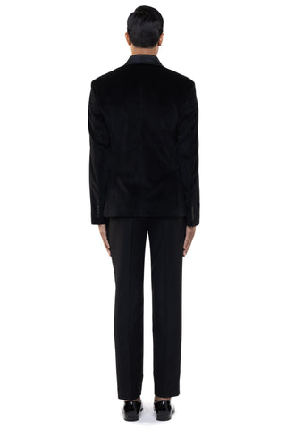 Black shawl lapel double-breasted knot closure tuxedo set