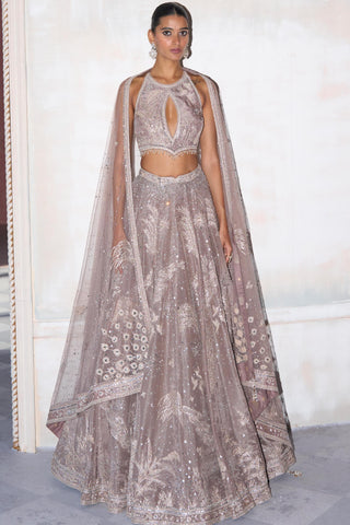 Lehenga Set Whimsical Wear - Pink Paradise Lehenga by Matsya