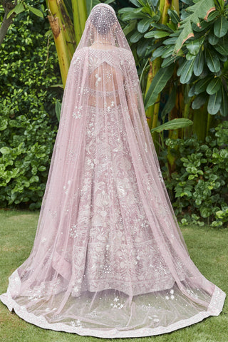 Lehenga Set Seascape Wear - Pink Rose Lehenga by Matsya