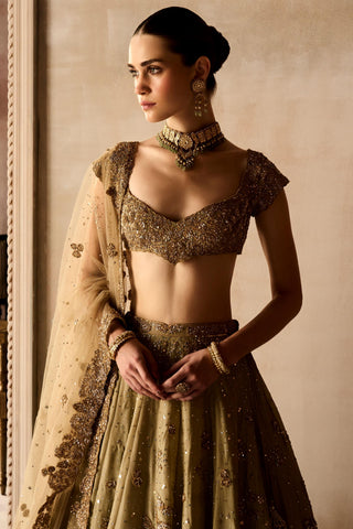 Lehenga Set Heritage Wear - Gold Tuscan Set by Matsya