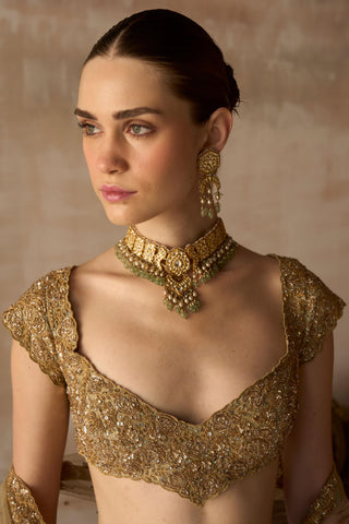 Lehenga Set Heritage Wear - Gold Tuscan Set by Matsya