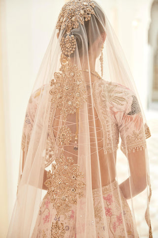 Lehenga Set Savannah Wear - Pink Landscape Lehenga by Matsya