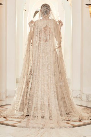 Lehenga Set Seascape Wear - Ivory Velvet Lehenga by Matsya