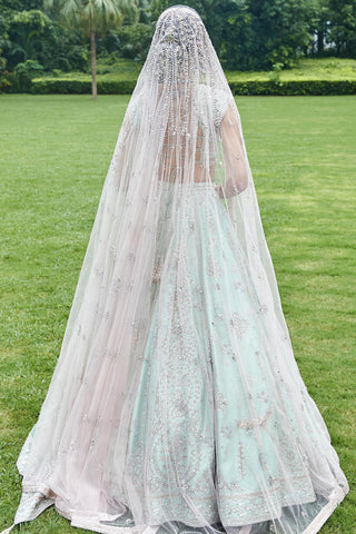 Lehenga Set Palace Wear - Blue Patchouli Lehenga by Matsya