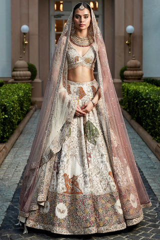 Lehenga Set Nizami Wear - Ivory Maze Lehenga by Matsya