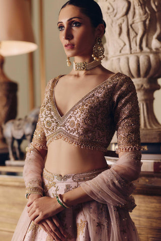 Pink couture sona kora gulabi lehenga