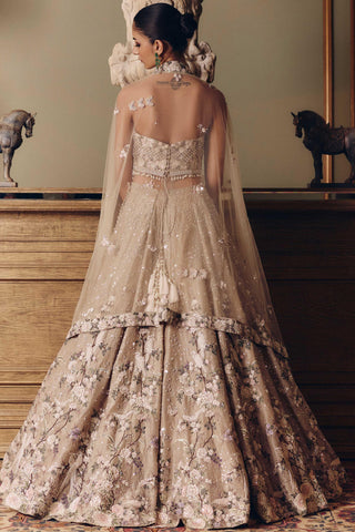 Ivory couture amazonica tissue lehenga