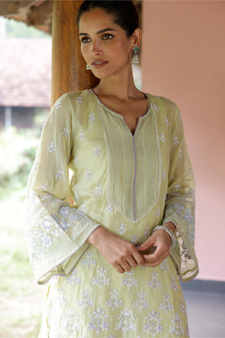 Yellow shail reya malgudi days kurta set