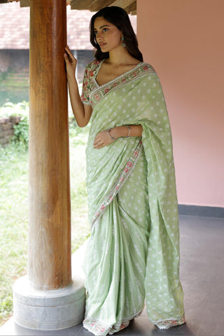 Green rasa malgudi days saree
