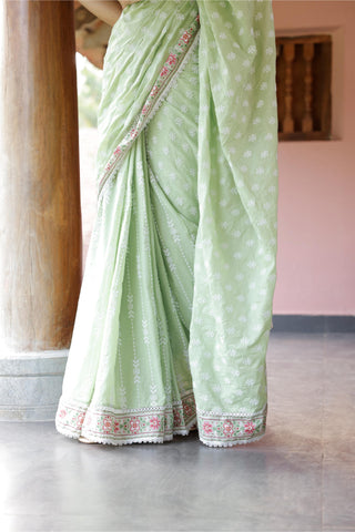 Green rasa malgudi days saree