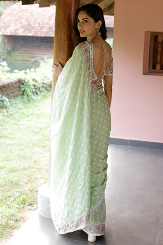 Green rasa malgudi days saree