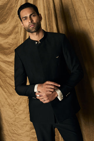 Bandhgala Indian Wedding - Black Gatsby by Matsya