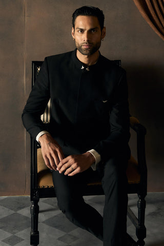 Bandhgala Indian Wedding - Black Gatsby by Matsya