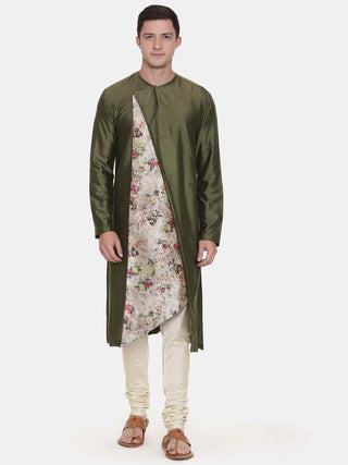 Mehendi green kurta and churidar