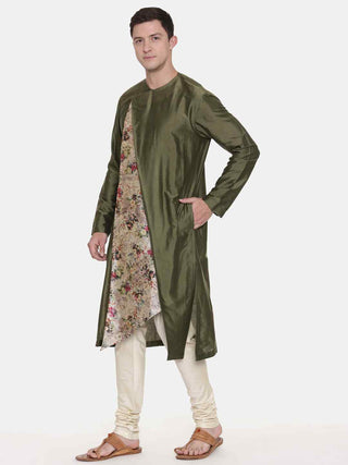 Mehendi green kurta and churidar