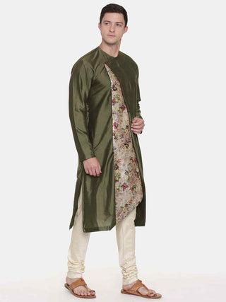Mehendi green kurta and churidar