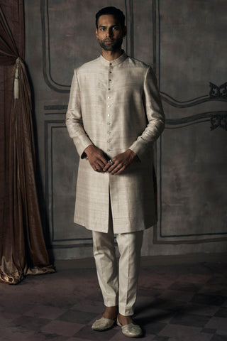 Achkan Indian Wedding - Beige Rambagh by Matsya