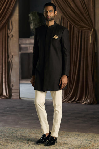 Achkan For Indian Wedding - Brown Classic Matsya Achkan by Matsya