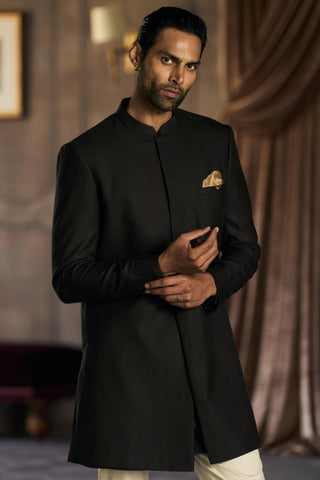 Achkan For Indian Wedding - Brown Classic Matsya Achkan by Matsya