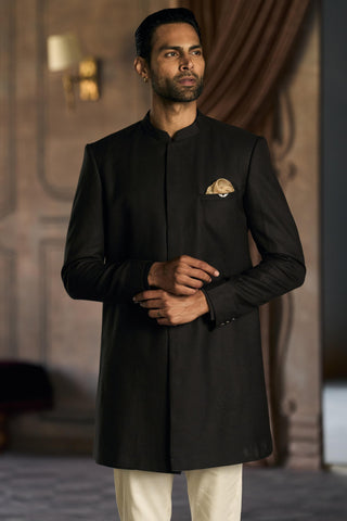 Achkan For Indian Wedding - Brown Classic Matsya Achkan by Matsya