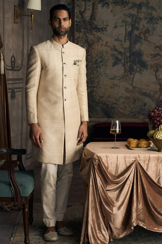 Achkan Indian Wedding - Beige Rambagh Jodhpur by Matsya