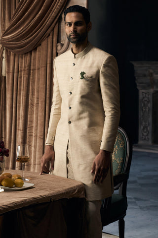 Achkan Indian Wedding - Beige Rambagh Jodhpur by Matsya