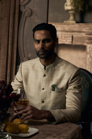 Achkan Indian Wedding - Beige Rambagh Jodhpur by Matsya