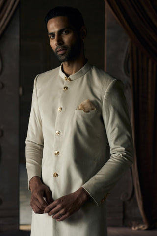 Achkan Indian Wedding - White Jaisalmer by Matsya