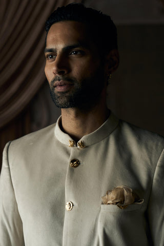 Achkan Indian Wedding - White Jaisalmer by Matsya