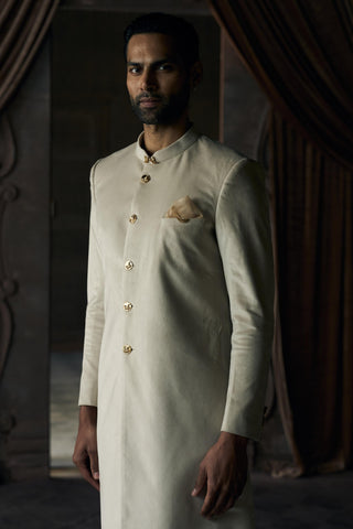 Achkan Indian Wedding - White Jaisalmer by Matsya
