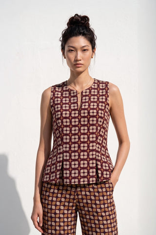 Co-ord Set Contemporary Wear - Brown Matrix by Nautanky