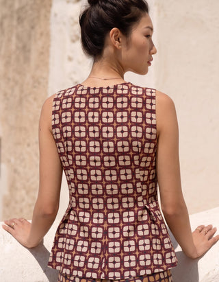 Co-ord Set Contemporary Wear - Brown Matrix by Nautanky