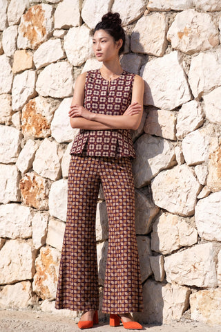 Co-ord Set Contemporary Wear - Brown Matrix by Nautanky