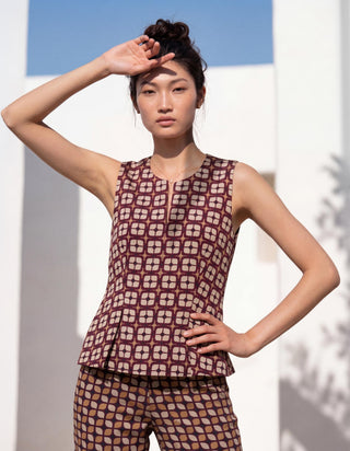 Co-ord Set Contemporary Wear - Brown Matrix by Nautanky