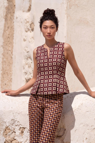 Co-ord Set Contemporary Wear - Brown Matrix by Nautanky