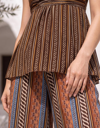 Co-Ord Set for Stylish Occasions – Brown Mocha Mirage by Nautanky