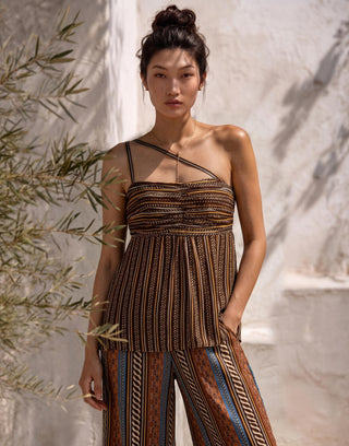 Co-Ord Set for Stylish Occasions – Brown Mocha Mirage by Nautanky