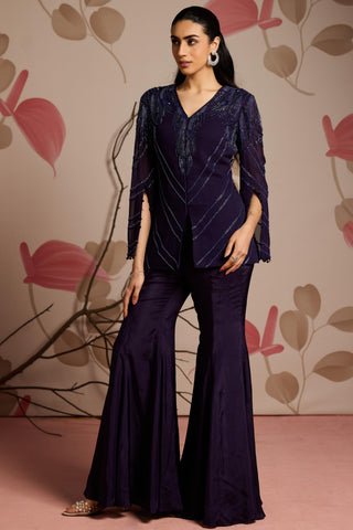 Blue bryony under bloom jacket set