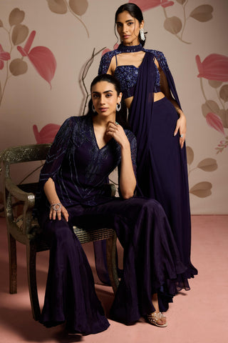 Blue bryony under bloom jacket set