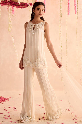 Ivory calendula under bloom kurta set