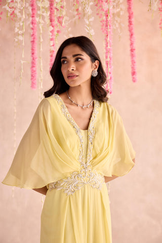 Yellow lotus under bloom jumpsuit