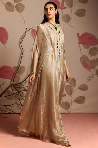 Gold oleander under bloom kaftan