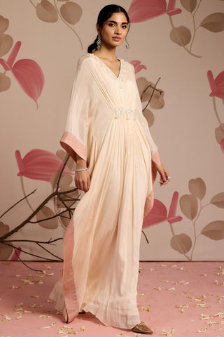 Ivory orchid under bloom kaftan