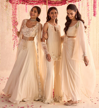 Ivory calendula under bloom kurta set