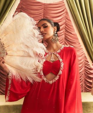 Beero rani pink kurta and bralet