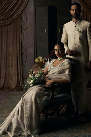Saree Indian Wedding - Tarnished Dandelion by Matsya